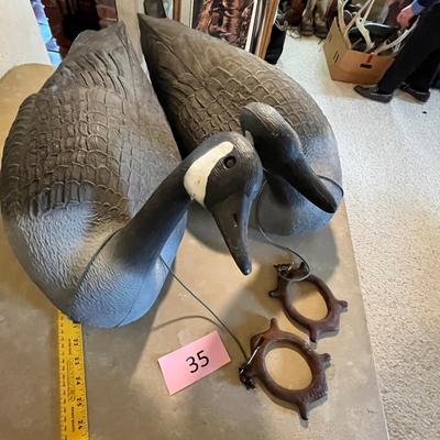 2 Canadian Geese decoys