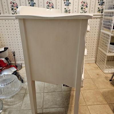White Two Drawer Vintage Cabinet (K-JS)