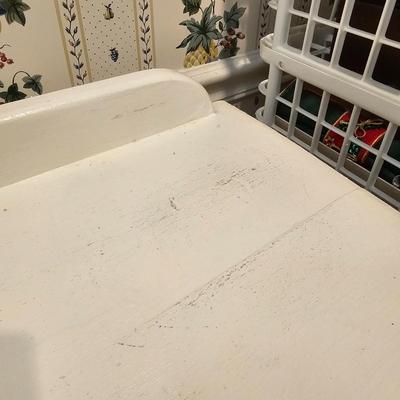 White Two Drawer Vintage Cabinet (K-JS)