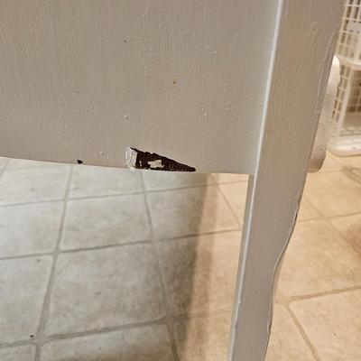 White Two Drawer Vintage Cabinet (K-JS)