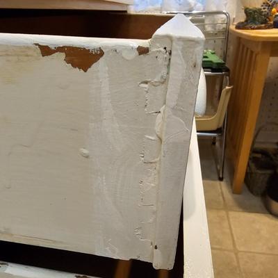 White Two Drawer Vintage Cabinet (K-JS)