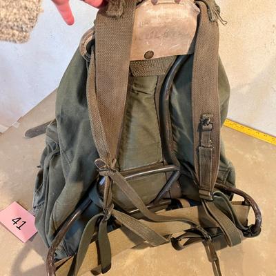 Antique military back pack