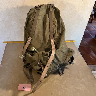 Antique military back pack