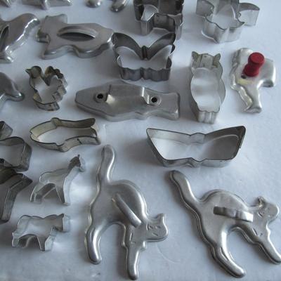 Large Lot of Vintage Aluminum Cookie Cutters