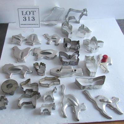 Large Lot of Vintage Aluminum Cookie Cutters