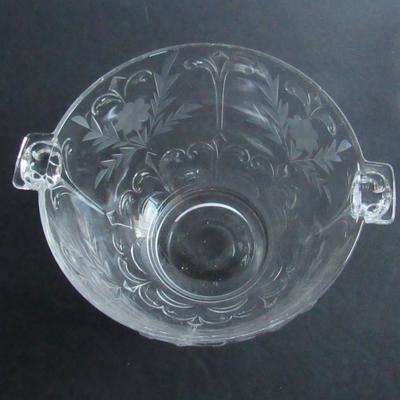 Misc Kitchen Glassware Lot, Salt Dip, Ice Bucket, Tray, Casserole