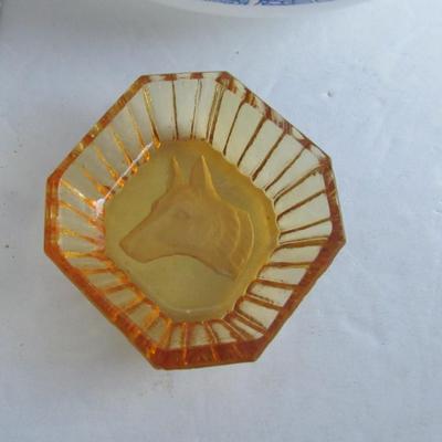 Misc Kitchen Glassware Lot, Salt Dip, Ice Bucket, Tray, Casserole