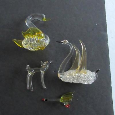 Lot of Old Blown Glass Miniature Animals
