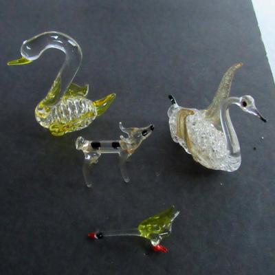 Lot of Old Blown Glass Miniature Animals