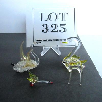 Lot of Old Blown Glass Miniature Animals