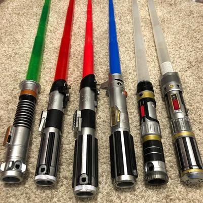 6 Lightsaber Toys w/ Under Armour Sack