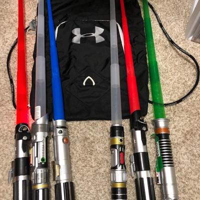 6 Lightsaber Toys w/ Under Armour Sack