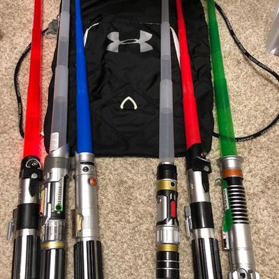 6 Lightsaber Toys w/ Under Armour Sack