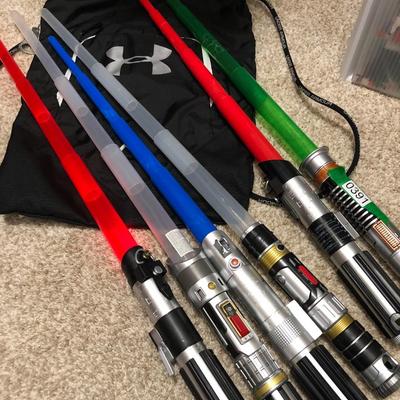 6 Lightsaber Toys w/ Under Armour Sack