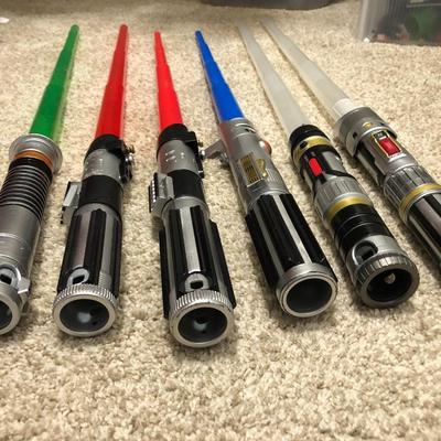 6 Lightsaber Toys w/ Under Armour Sack