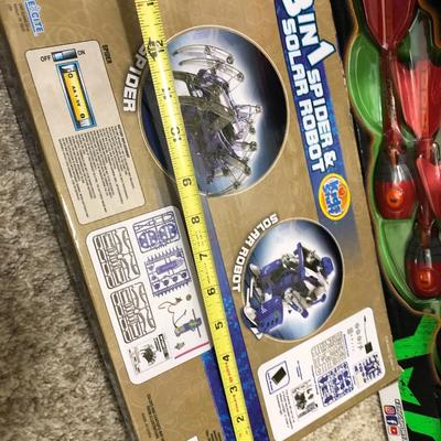 New in Box; Clip-N-Roll Skates, Nerf Firetek Bow & 3 in 1 Spider & Solar Robot