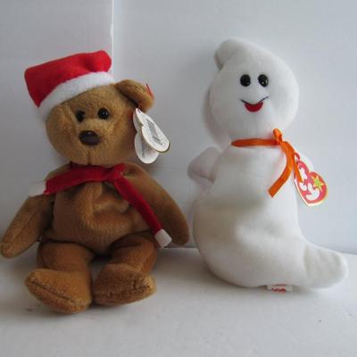 Lot 346: 2 Older Beanie Babies, Bear and Ghost