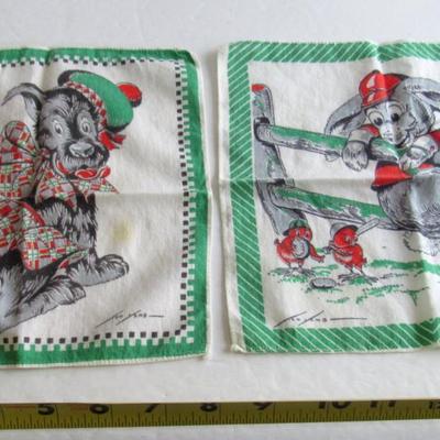 Lot 347: 2 Vintage Child's Hankies, Tom Thumb