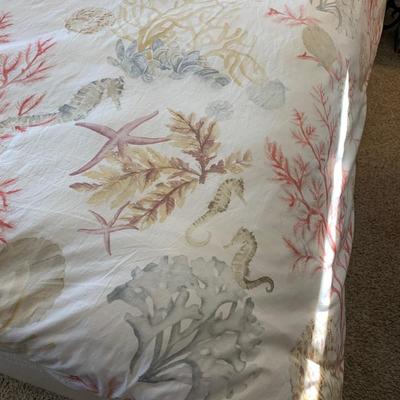 Pottery Barn Nautical Comforter Bedding Set w Pillows 93x88