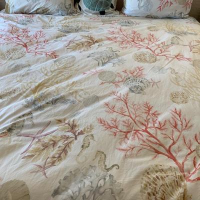 Pottery Barn Nautical Comforter Bedding Set w Pillows 93x88