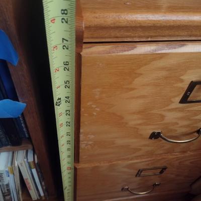 Wood Finish Two Drawer Filing Cabinet