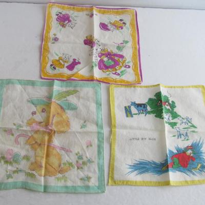 Lot 348: 3 Vintage Child's Hankies