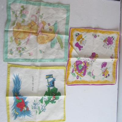 Lot 348: 3 Vintage Child's Hankies