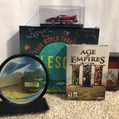 Misc Lot- Car, Water & Sand Decor, DVDs, Game+