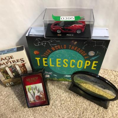 Misc Lot- Car, Water & Sand Decor, DVDs, Game+