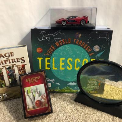 Misc Lot- Car, Water & Sand Decor, DVDs, Game+