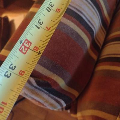 Vintage Straight Line Upholstered Three Cushion Couch
