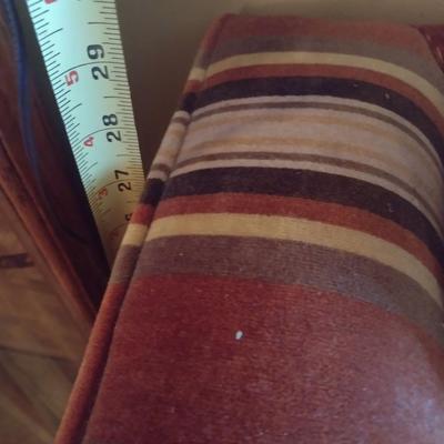 Vintage Straight Line Upholstered Three Cushion Couch