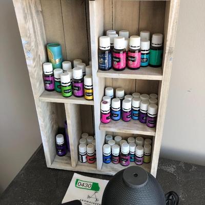 Young Living Essential Oils & Aromatherapy with Wall Shelf
