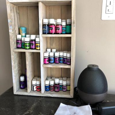 Young Living Essential Oils & Aromatherapy with Wall Shelf