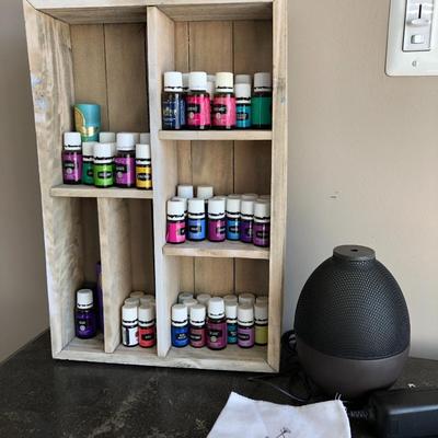 Young Living Essential Oils & Aromatherapy with Wall Shelf