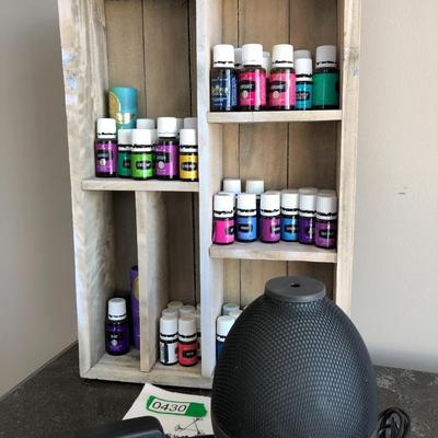Young Living Essential Oils & Aromatherapy with Wall Shelf