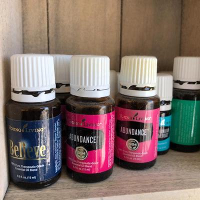 Young Living Essential Oils & Aromatherapy with Wall Shelf