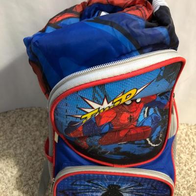 Childrenâ€™s Spider-Man Backpack & Sleeping Bag