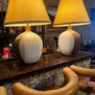 Pair of large Mid Century Lamps