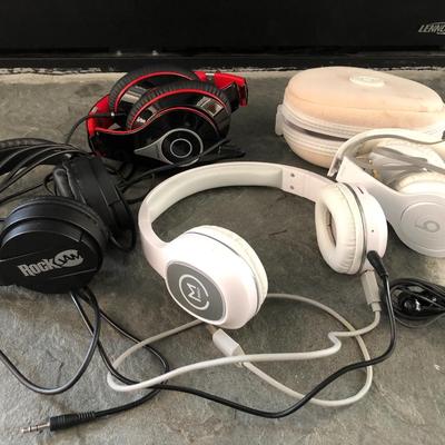 Headphones: BEATS by dr. dre, Rock Jam, MPOW, & Sony earplugs