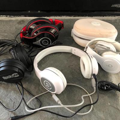 Headphones: BEATS by dr. dre, Rock Jam, MPOW, & Sony earplugs