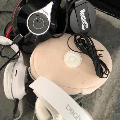 Headphones: BEATS by dr. dre, Rock Jam, MPOW, & Sony earplugs