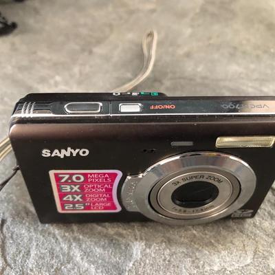Blue Kodak Mini and Sanyo Camera