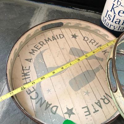 Nautical Decor- Primitives by Kathy Two Mermaid Trays