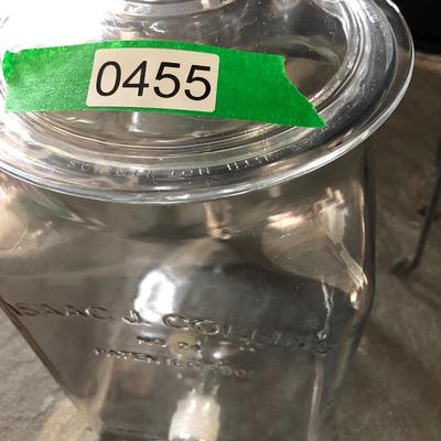 Two Metal Planters / Sun Tea Glass Jar Dispensers