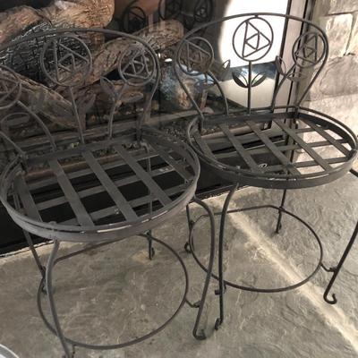 Two Metal Planters / Sun Tea Glass Jar Dispensers