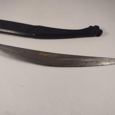 Filipino Tribal Cutlery Bolo Wood Carved Handle and Sheath Choice A