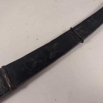 Filipino Tribal Cutlery Bolo Wood Carved Handle and Sheath Choice B