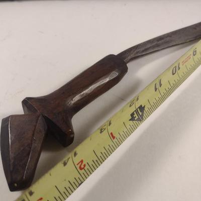 Filipino Tribal Cutlery Bolo Wood Carved Handle and Sheath Choice B