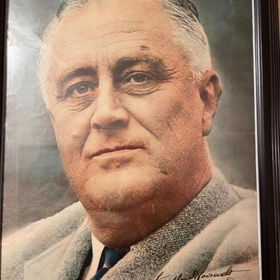 Franklin D Roosevelt Framed Picture
